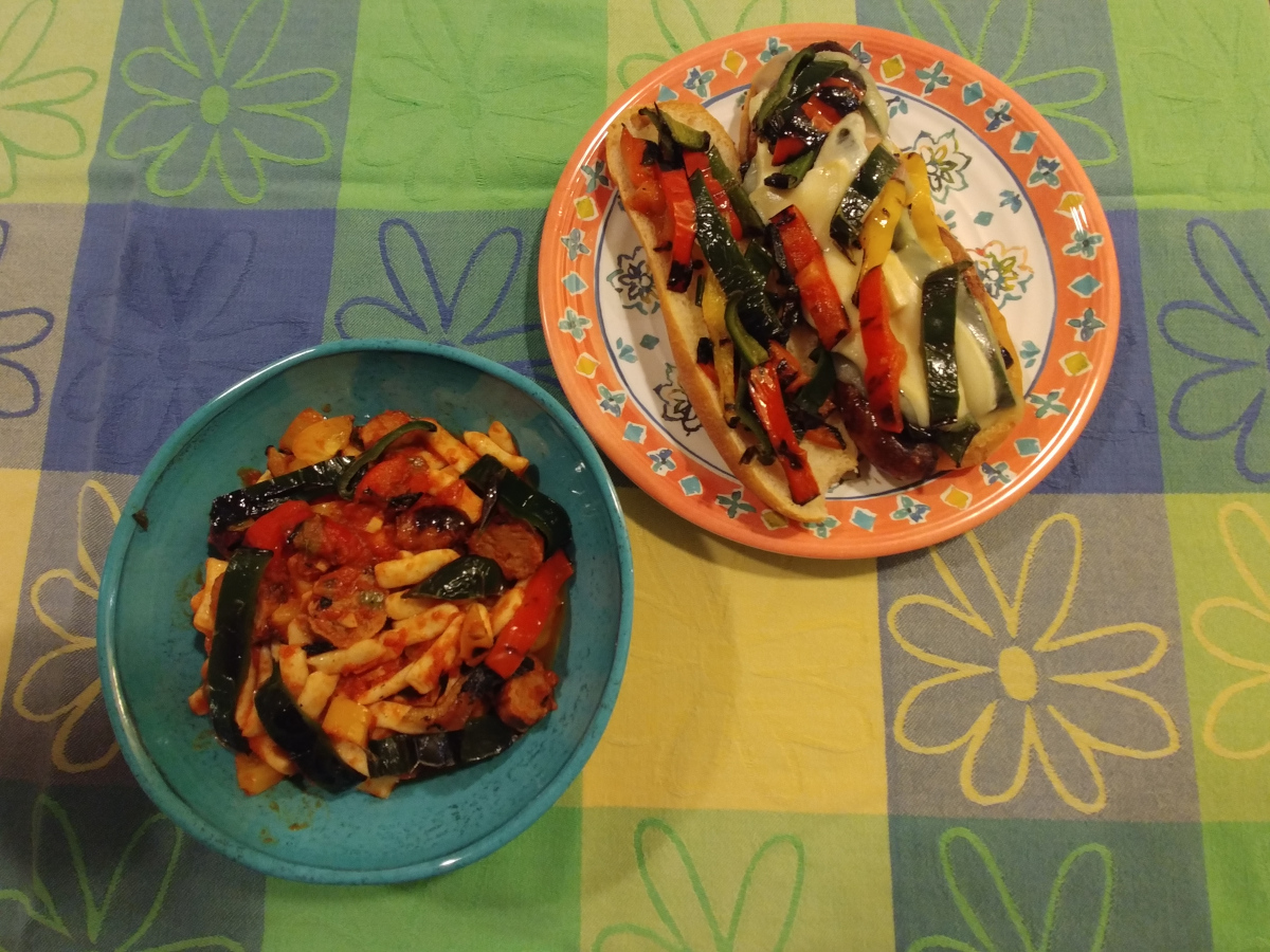 Grilled Italian Sausage and Peppers Two Ways