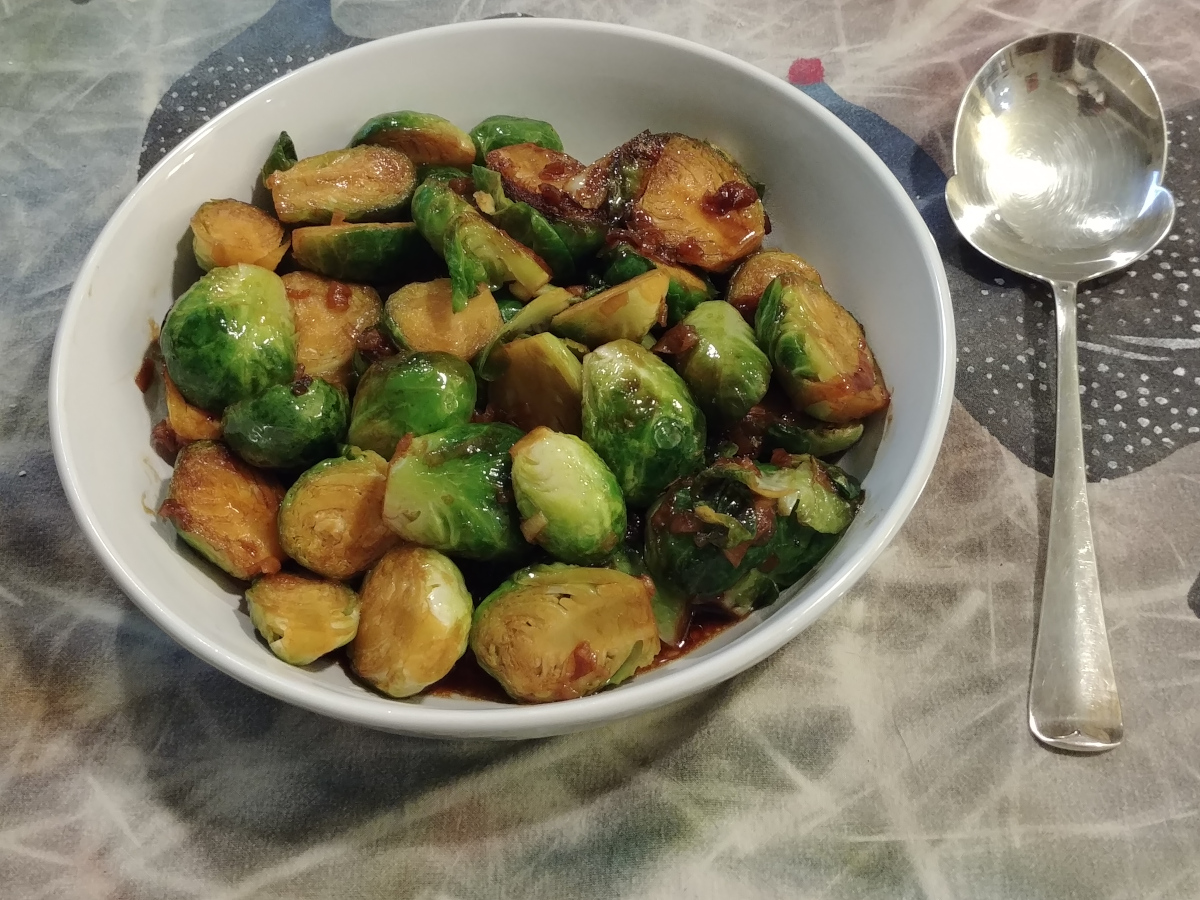 Brussels Sprouts with Shallots and Oyster Sauce