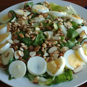 Escarole Almonds and Pine Nuts Salad