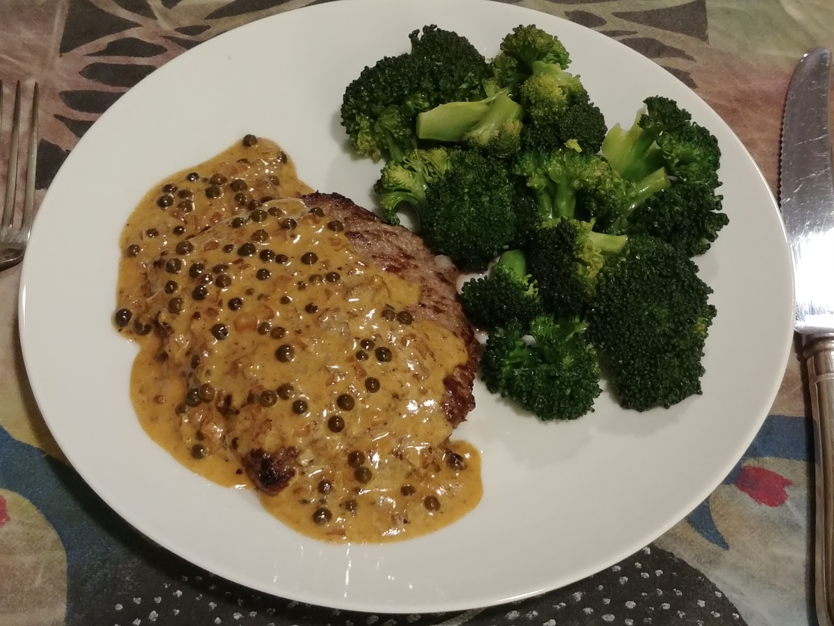 Green Peppercorn Brandy Cream Sauce